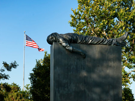 Riverside, CA, USA - July 29, 2021: Fallen Soldier Veterans Memorial at National Cemetery