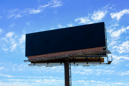 Billboard black blank with room to add your own text.の写真素材