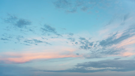 Clouds and blue sky in the late afternoonの写真素材