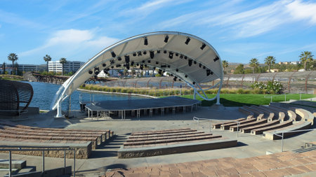 View of amphitheater performance venue in Corona Californiaの写真素材
