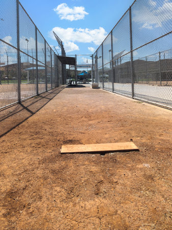 View of baseball bullpen