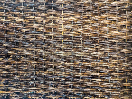 Detail of a woven basket suitable for background useの写真素材