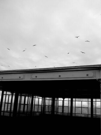 bus shelterの写真素材