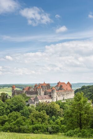 View of the medieval castle of Harburg.のeditorial素材