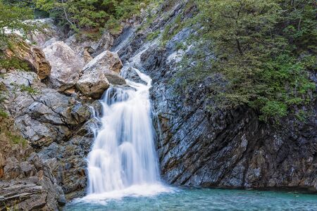 Waterfall in Alps, Austriaの写真素材