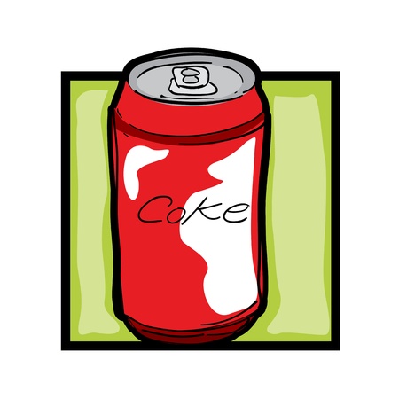Classic clip art graphic icon with soda canのイラスト素材