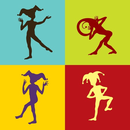 Court Jester graphic illustration, abstract art.のイラスト素材