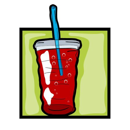 Classic clip art graphic icon with fresh sodaのイラスト素材