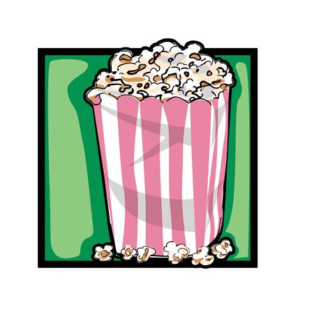 Classic clip art graphic icon with popcornのイラスト素材