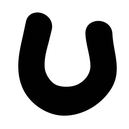 Original font, hand drawn funny fat capital letter isolated on white, part of a full seriesのイラスト素材