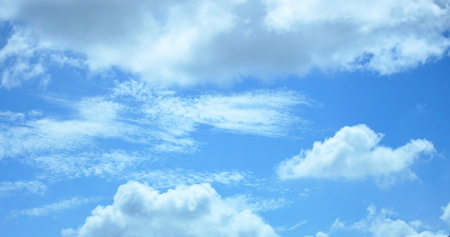 Blue Sky and White Cloudsの写真素材
