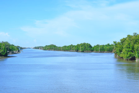 Nice River and Blue Sky , Bangkok , Thailand