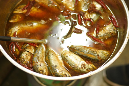 Mackerel with Spicy Soupの写真素材