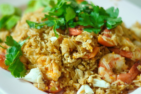 Fried Rice with Shrimpsの写真素材