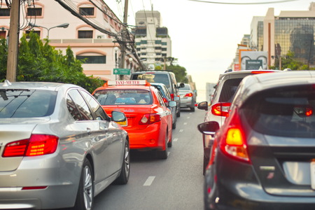 Traffic Jam in Bangkok , Thailandの写真素材