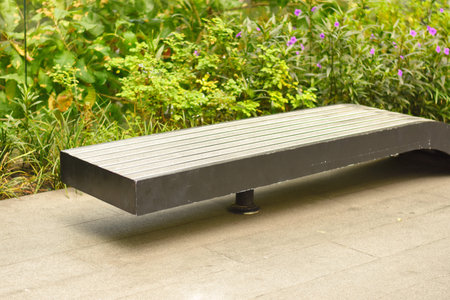 Stone Chair in the Gardenの写真素材