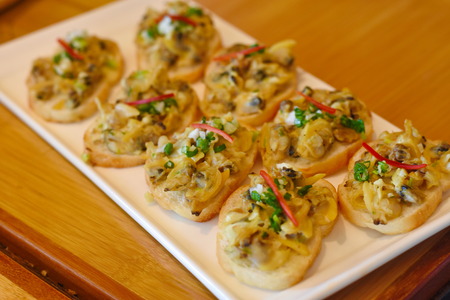 Baked Clams With Herbs and Garlicの写真素材