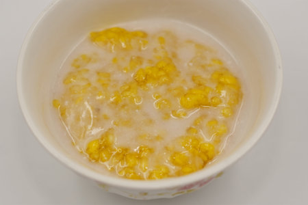 Sweet Mung Bean Porridge with Coconut Creamの写真素材