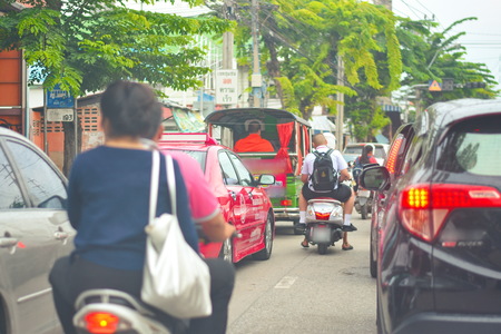 Traffic Jam in Bangkok , Thailandの写真素材