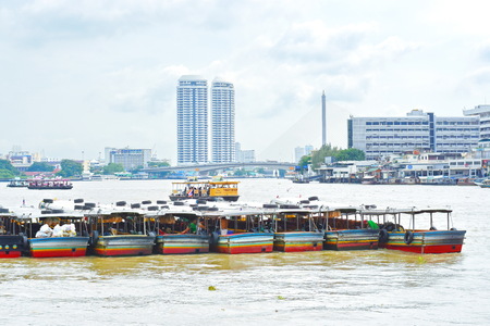 Boat on Riverの写真素材