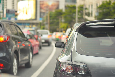 Traffic Jam in Bangkok , Thailand