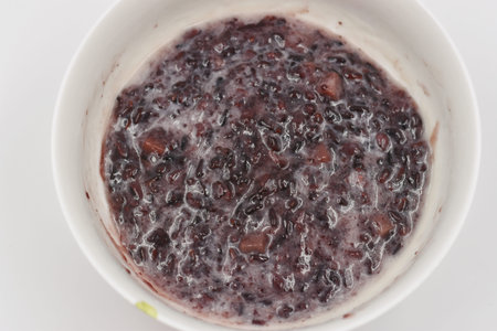 Sweet Black Sticky Rice with Coconut Cream  