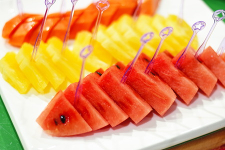 Watermelon and Pineappleの写真素材