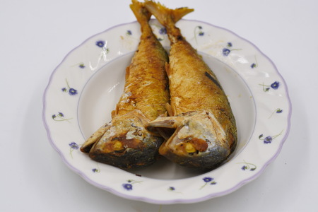 Fried Mackerel Fishの写真素材
