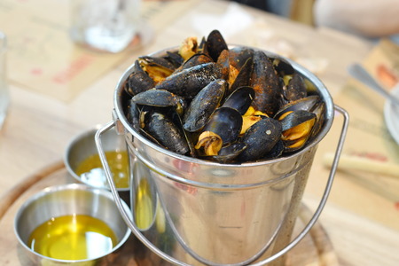 Mussels Bucketの写真素材