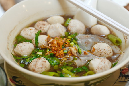 Pork Ball Noodlesの写真素材