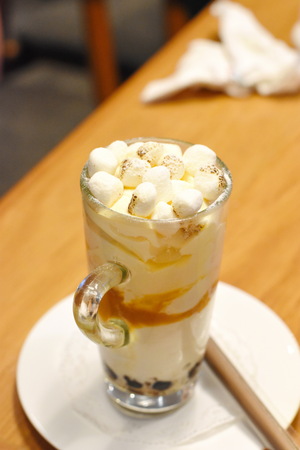 Caramel Pudding in Glassの写真素材