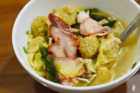 Pork dumplings waterの写真素材