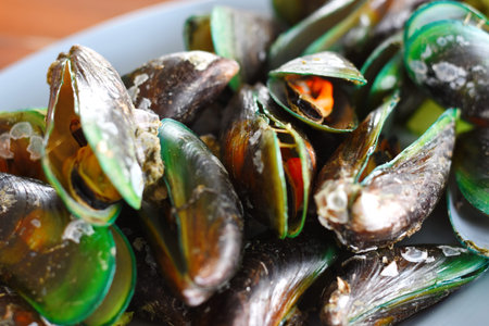 streamed green mussel
