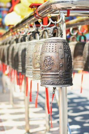 Beautiful Bell in the Temple , Bangkok , Thailandの写真素材