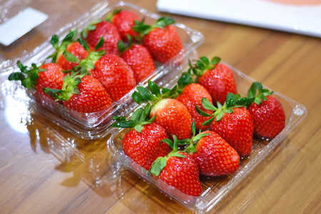 big red strawberryの写真素材