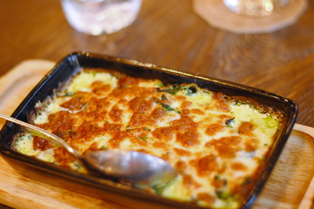 Baked Spinach with Cheeseの写真素材