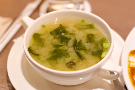 delicious hot miso soupの写真素材