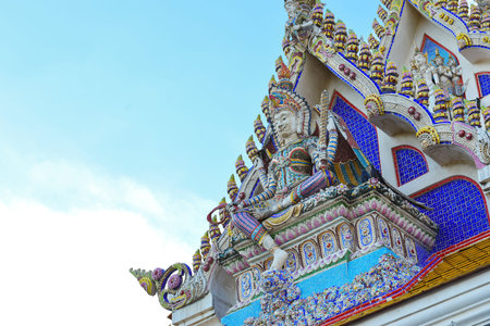 beautiful temple roof in Bangkok Thailand