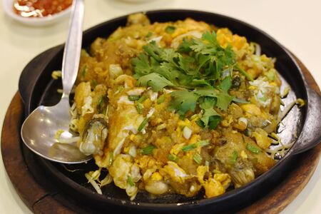Chispy Oyster Omelette chinese food styleの写真素材