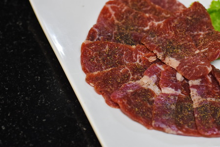 delicious meat grilled Japanese styleの写真素材
