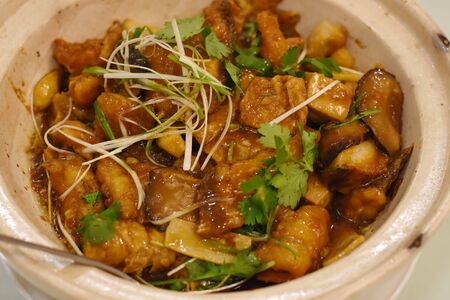 Fish Head  with Taro chinese foodの写真素材