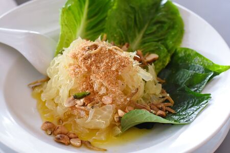 delicious Spicy Pomelo Salad thai foodの写真素材
