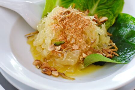 delicious Spicy Pomelo Salad thai foodの写真素材