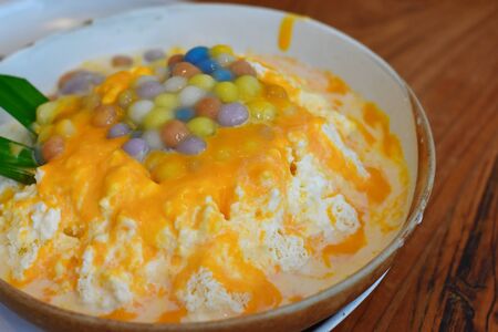 sweet ice with bubble thai dessertの写真素材