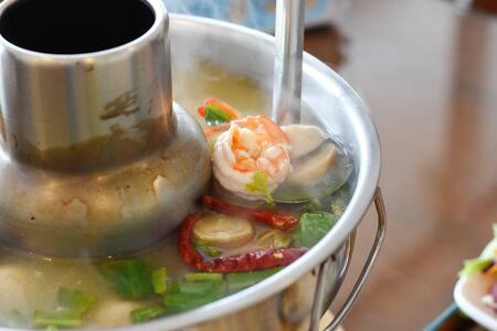 River prawn spicy soup thai spicy foodの写真素材