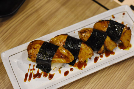 delicious Foie Gras Sushi japanese food