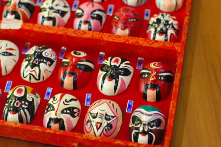 Traditional chinese handicrafts on display in a shop.の写真素材