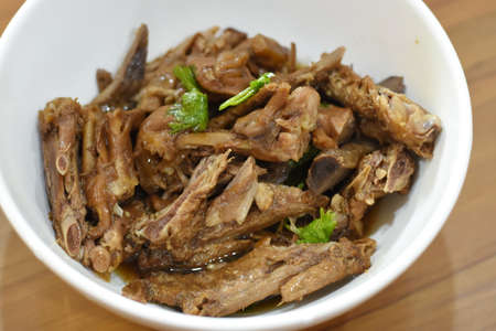 Traditional stewed duck in Chinese gravyの写真素材