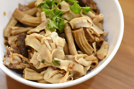 Traditional stewed duck in Chinese gravyの写真素材
