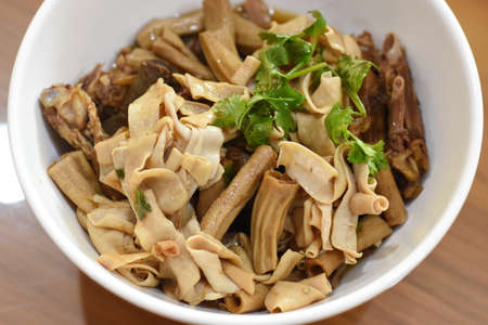 Traditional stewed duck in Chinese gravyの写真素材